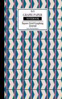 4x4 Graph Paper Notebook.Square Grid Graphing Journal. Lines Zig Zac Pattern