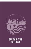 Guitar Tab Notebook: Dark Violet Blank Guitar Tablature Sheets - Music Journal - Guitar Player Blank Notebook - 6x9inch 100 pages