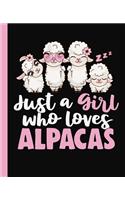 Just A Girl Who Loves Alpacas Notebook