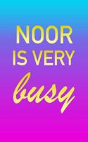 Noor: I'm Very Busy 2 Year Weekly Planner with Note Pages (24 Months) - Pink Blue Gold Custom Letter N Personalized Cover - 2020 - 2022 - Week Planning - 