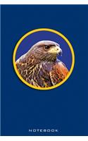Notebook: Desert Buzzard, Harris Hawk, Buteo. Format A5, 120 pages, fine light grey lined. Daily entries, notes and journal for the falconer, Ornithologist, n