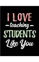 I Love Teaching Students Like You: Teacher Appreciation Doodle Draw Sketch Book V3