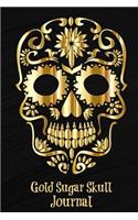 Gold Sugar Skull Journal