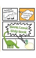 Blank Comic Strip Book Dinosaurs