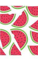Watermelon Notebook Blank: Cute Glitter Red Fruit Sketchbook Blank Paper Book Unlined Unruled Sheet Drawing Sketching Doodle Doodling Painting Journal Sticker Book For Kids Wo(5 Watermelon Notebook Blank)