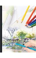 Isometric Grid Graph Paper Notebook - 3D Equilateral Triangle Graph Pages - 200 Pages / 100 Sheets, 8-1/2" x 11": Architecture Sketch Book Design