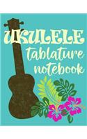 Ukulele Tablature Notebook: Blank Notebook 4 line staves and 5 blank chord boxes on top of each page(11 UT 8.5" X 11" 100pages)