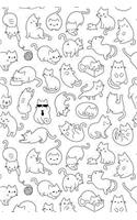 Bullet Journal Notebook for Cat Lovers Fun Cat Pattern 12