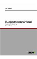 trägerübergreifende persönliche Budget im Sozialgesetzbuch IX unter dem Aspekt der Nutzerorientierung