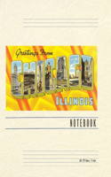 Vintage Lined Notebook Greetings from Chicago, Illinois