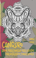 Libros para colorear para adultos para bolígrafos y marcadores - Mandala - Animal - Canguro