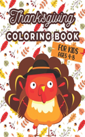 Thanksgiving Coloring Book For Kids Ages 4-8
