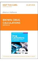 Drug Calculations - Pageburst E-book on Vitalsource - Retail Access Card