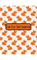 Fun Fox Sketchbook: 8.5 x 11 Cute Red Fox Themed Blank Sketchbook For All Your Home, School And Business Note Needs