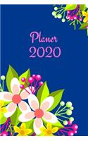 Planer 2020: Terminplaner Monatsplaner und Wochenplaner Terminkalender 2020 Tropische Blumen
