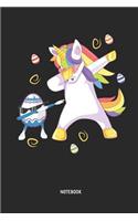Notebook: Dabbing Easter Unicorn with Easter Egg - Lined Notepad / Journal for Girls & Women. Great Gift Idea for All Unicorn Lover.