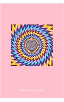 Psychedelic Journal: Lined Journal - Optical Illusion Psychedelic Dope Weed Pattern Stoner Gift - Pink Ruled Diary, Prayer, Gratitude, Writing, Travel, Notebook For Men 