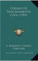 Codigo De Procedimiento Civil (1903)