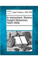 In Memoriam, Sereno Dwight Nickerson, 1823-1909.: (English)