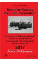 Sammler-Katalog Piko H0 Lokomotiven 2017 nach Bahngesellschaft S&W-Ausgabe