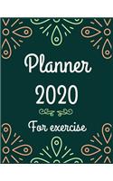 Planner 2020 for exercise: Jan 1, 2020 to Dec 31, 2020: Weekly & Monthly Planner + Calendar Views (2020 Pretty Simple Planners)