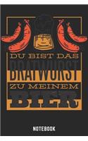 Bratwurst Zu Meinem Bier Notebook: A5 Blank Bierbrau Buch, Notizbuch für Biebrauer, Hobbybrauer, Bier Brauen 120 Seiten 6x9 - Organizer Schreibheft Planer zum Ausfüllen