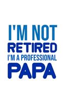 I'm not retired I'm a professional Papa: 6x9 120 pages quad ruled - Your personal Diary