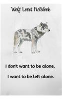 Wolf Lover Notebook For Adults