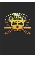 Crazy barber: 6x9 Barber - dotgrid - dot grid paper - notebook - notes
