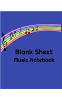 Blank Sheet Music Notebook: Music Manuscript Paper / Blank Music Sheets / Staff Paper / Notebook for Musicians (8" x 10" - 100 Pages) - 12 Stave