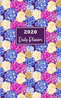 2020 Daily Planner: 12 Month: January 1 2020 - December 31 2020 Diary / 365 Pages - ( Daily Hourly Planner ) Page A Day With Beautiful Floral Roses Pattern Cover