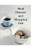 Meal Planner and Shopping List: Ice Cream and Coffee Themed Meal Planner and Shopping List 26 Pages 8.5x 11