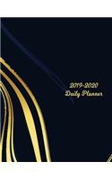 2019 - 2020 Daily Planner: Black & Gold Marble Cover Full Year Agenda January 2019 - December 2019 Daily Plan Datebook Calendar Schedule & Goal Organizer