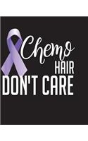 Chemo Hair Don't Care: Cancer Awareness Half and Half Paper Blank College Ruled Notes Sketch Math Story Writing Prompts 7.5 x 9.25 100pg