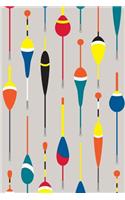 Fishing Notebook: Blank Ruled Journal for Men and Kids, Multicolour Float Design