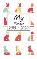 My Planner 2019 - 2020: German Shepherd Dog Pattern Weekly Planner 2019 - 2020: 24 Month Agenda - Calendar, Organizer, Notes, Goals & to Do Lists