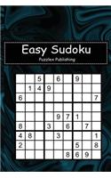 Easy Sudoku: Sudoku Puzzle Game for Beginers with Abstract Marble Texture Cover