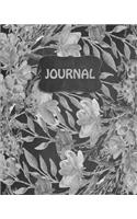 Chalkboard Watercolor Flowers Bullet Dot Grid Journal (Grey)