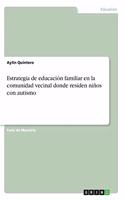 Estrategia de educación familiar en la comunidad vecinal donde residen niños con autismo