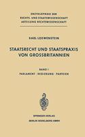 Staatsrecht Und Staatspraxis Von Grossbritannien