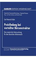 Preisfindung Bei Verteilter Börsenstruktur