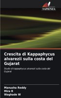 Crescita di Kappaphycus alvarezii sulla costa del Gujarat