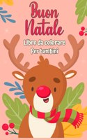 Buon Natale libro da colorare per bambini 4-8