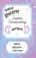 Magical Unicorns Cursive Handwriting Workbook