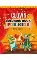 Clown coloring book for kids