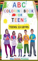 ABC Coloring Book for Teenagers: ABC Coloring Book