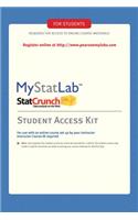 Mylab Statistics -- Standalone Access Card: Including Statcrunch