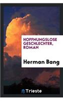 Hoffnungslose Geschlechter, Roman