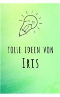 Tolle Ideen von Iris: Unliniertes Notizbuch mit Rahmen für deinen Vornamen