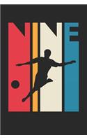 Soccer Notebook for 9 Year Old Boys and Girls - Vintage Soccer Journal - 9th Birthday Gift for Soccer Player Diary